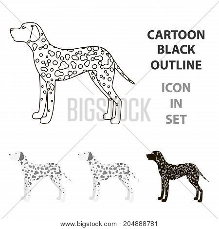 Dalmatian vector illustration icon in cartoon design