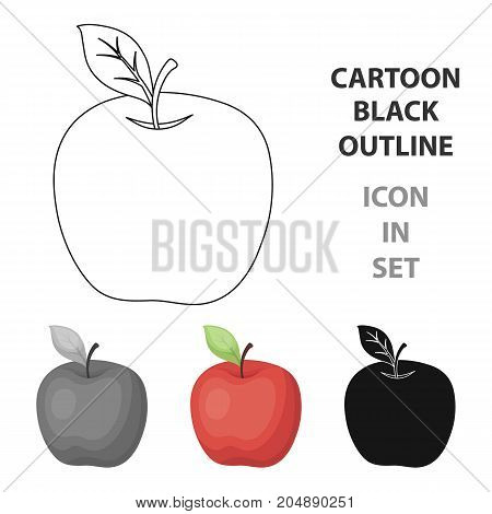 Red Apple. Snack at school. Lunch at the break.School And Education single icon in cartoon style vector symbol stock web illustration.