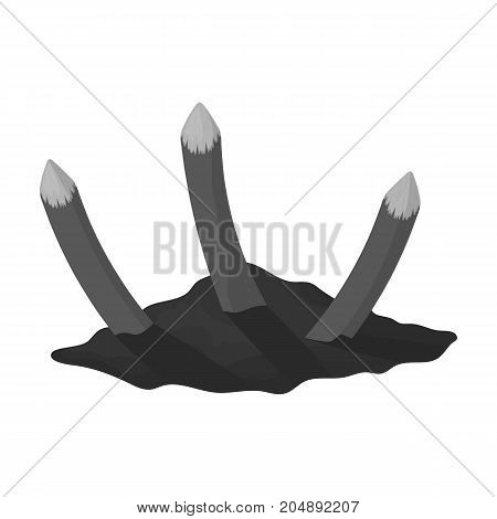 Stakes, single icon in monochrome style.Stakes, vector symbol stock illustration .