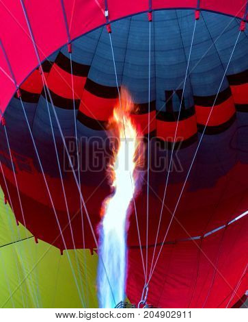 Hot air balloon with fire royalty free photostock photos