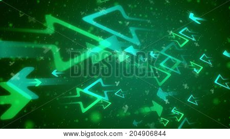 Abstract Arrows Fighting With Each Other