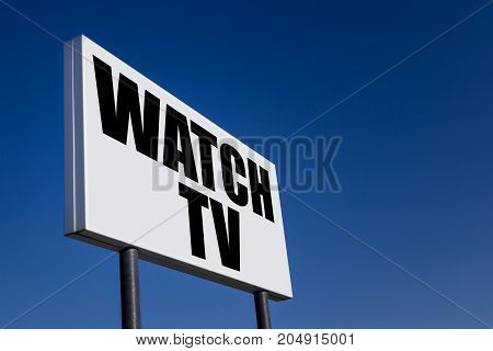 Big ad panel embossed with the message 