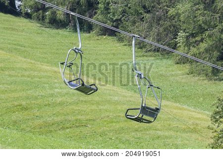 Ski lift chair in the Alps - Austria