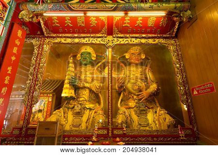 BANGKOK THAILAND - SEPTEMBER 3 2017: Wat Mangkorn Kammalawas temple (Leng Nuei Yee) Place of merit BANGKOK THAILAND.