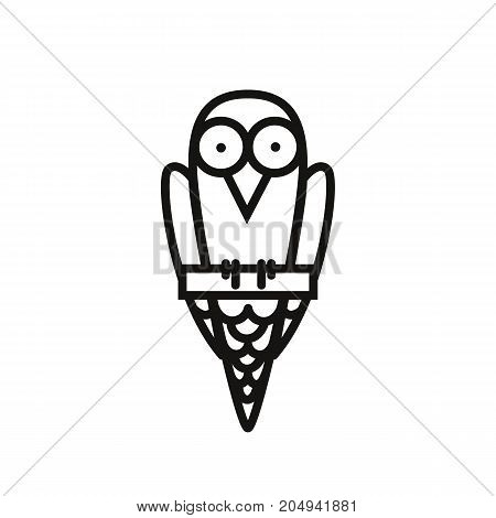 Bird Icon Icon Isolated On White Background. Bird in a cartoon flat style, for web sites, mobile apps and other proet sites. Vector Illustration