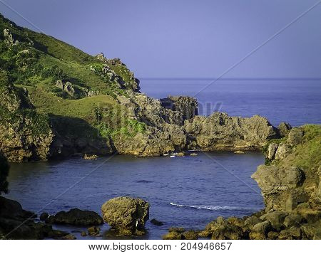 Natural swimming pool, Batan Island, Batanes, Philippines