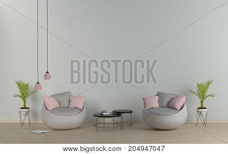 reception room,living room with sofa,empty room,wooden floor,Modern interior,3d rendering.