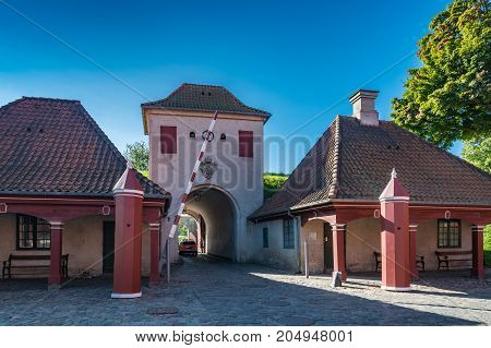 Copenhagen Denmark - september 3 2017: Kastellet (the citadel) is one of the best preserved star fortresses in Northern Europe. A number of buildings are located within the grounds of Kastellet.