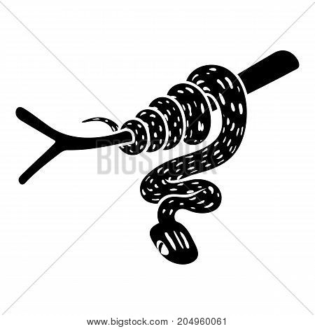 Tree snake icon. Simple illustration of tree snake vector icon for web design isolated on white background