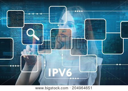 The Concept Of Business, Technology, The Internet And The Network. A Young Entrepreneur Working On A