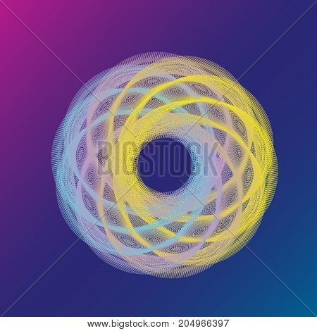 Minimalistic abstract tor line background vector illustration. random and noise lines