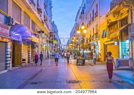 The Shopping Marseille Street In Tunis
