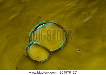 Colorful Water Bubles On Water As Background