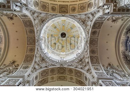 Munich, Germany - October 31, 2018: Interior Of Theatine Church Of St. Cajetan Or Theatinerkirche In