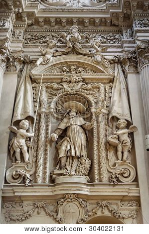Interior Of Theatine Church Of St. Cajetan Or Theatinerkirche In Munich. Germany