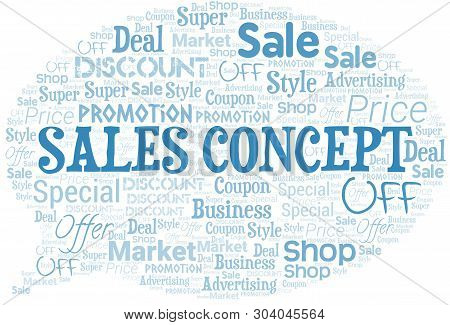 Sales Concept Word Cloud. Wordcloud Made With Text.