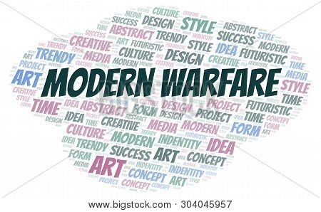 Modern Warfare Word Cloud. Wordcloud Made With Text Only.