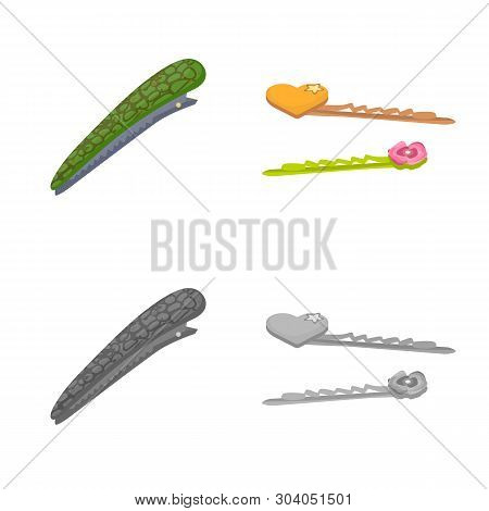 Vector Design Of Beauty And Fashion Logo. Set Of Beauty And Female Vector Icon For Stock.