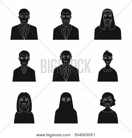 Vector Design Of Photo And Character  Symbol. Collection Of Photo And Face Stock Vector Illustration