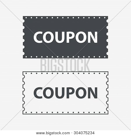 Coupon Icons. Discount Coupons Tickets Card. Coupon For Web Design