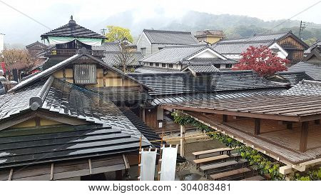 Typical Houses In The Center Of Oharaimachi, Ise, Japan