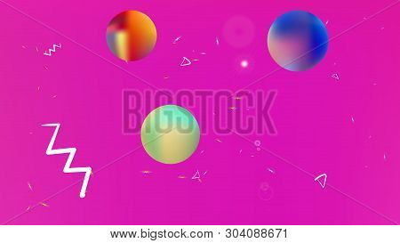 Pure Space Fantasy. Background Texture, Light. Minimal Colorific Illustration.  Magneta Colored Back