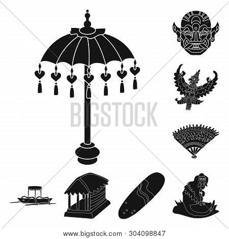 Vector Design Of  And Traditional Symbol. Set Of  And Bali Stock Vector Illustration.