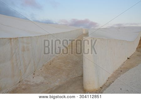 Gibellina, Italy 12.22.2015: Cretto Di Burri, Concrete Work Of Art In Western Sicily
