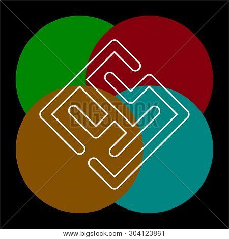 Vector Maze Abstract Icon - Puzzle Labyrint Symbol. Thin Line Pictogram - Outline Editable Stroke