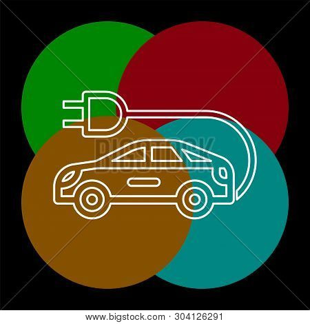 Electro Car Icon. Logo Element Illustration. Electro Car Symbol Design Collection. Simple Electro Ca