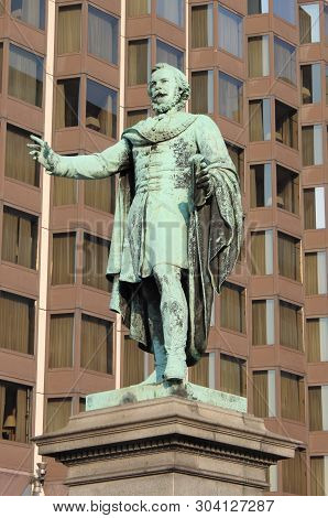 Statue Of Jozsef Eotvos In Budapest, Hungary