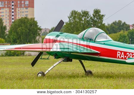 Balashikha, Moscow Region, Russia - May 25, 2019: Russian Aerobatic Aircraft Yakovlev Yak-55m Ra-293