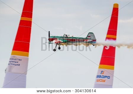 Balashikha, Moscow Region, Russia - May 25, 2019: Russian Aerobatic Aircraft Yakovlev Yak-55m Ra-293