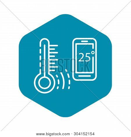 Smart Temperature Control Icon. Outline Smart Temperature Control Vector Icon For Web Design Isolate