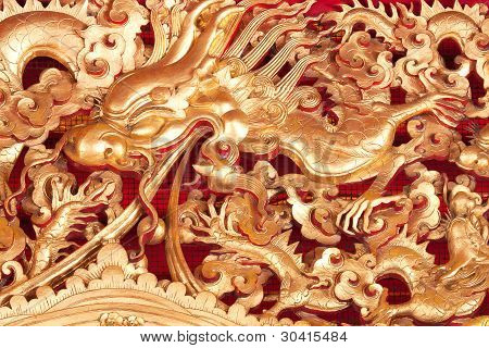 Golden Dragon statue