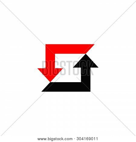 Letter Z Circle Geometric Arrow Square Logo Vector
