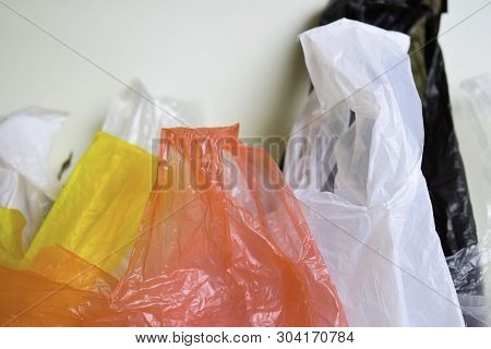 Say No To Plastic Bags - No More Plastic Concept Isolated White Background