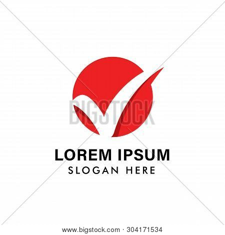 Letter V Check Mark Logo Icon Vector Template. Vote Icon Symbol Designs