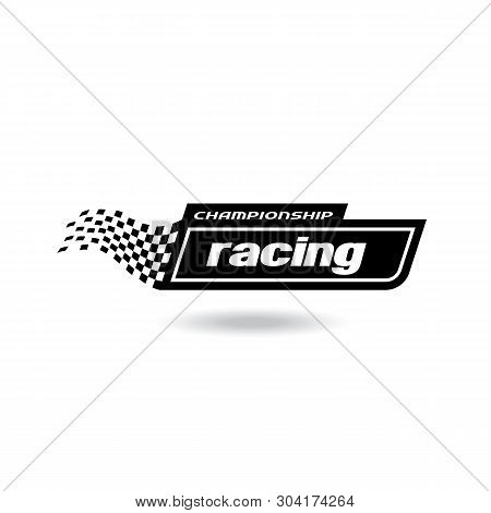 Race Flag Vector Icon Symbols. Simple Design Racing Flag Logo Template