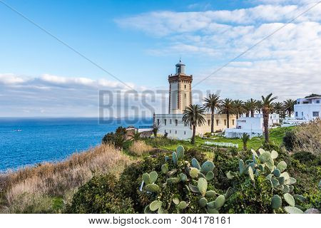 Lighthouse At The Cape Spartel In Tangier, Morocco