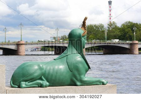 The Sphinx On The Malaya Nevka Saint Petersburg Russia July 2018