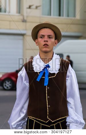 Young Man In A Traditional Jewish Clothing During Festival