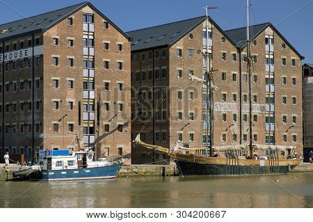 Sailing Ship Johanna Lucretia Moored By Vinings Warehouse
Gloucester Docks