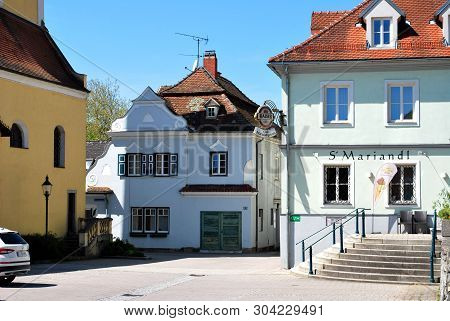 Persenbeug-gottsdorf, Lower Austria, Austria - April 22, 2019: The View Of The Historical Center Of 