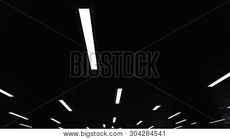 Incandescent Lamp On The Top Of Roof Background, Abstarct Background Top Roof Of Department Store, D