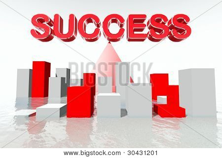 Business koncept 3D render