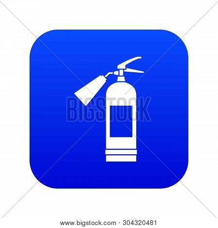 Fire Extinguisher Icon Digital Blue For Any Design Isolated On White Vector Illustration