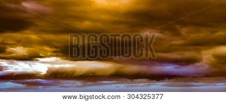 Colorful Clouds In The Sky, Panoramic View