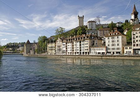View On The River Reuss In Luzern