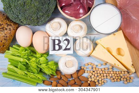 Food Ingredients Containing A Large Amount Of Vitamin B2 (riboflavinum).